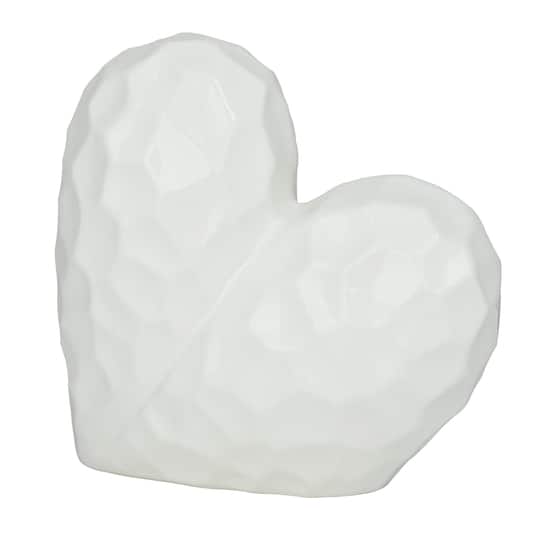 Ceramic Contemporary Heart Sculpture
